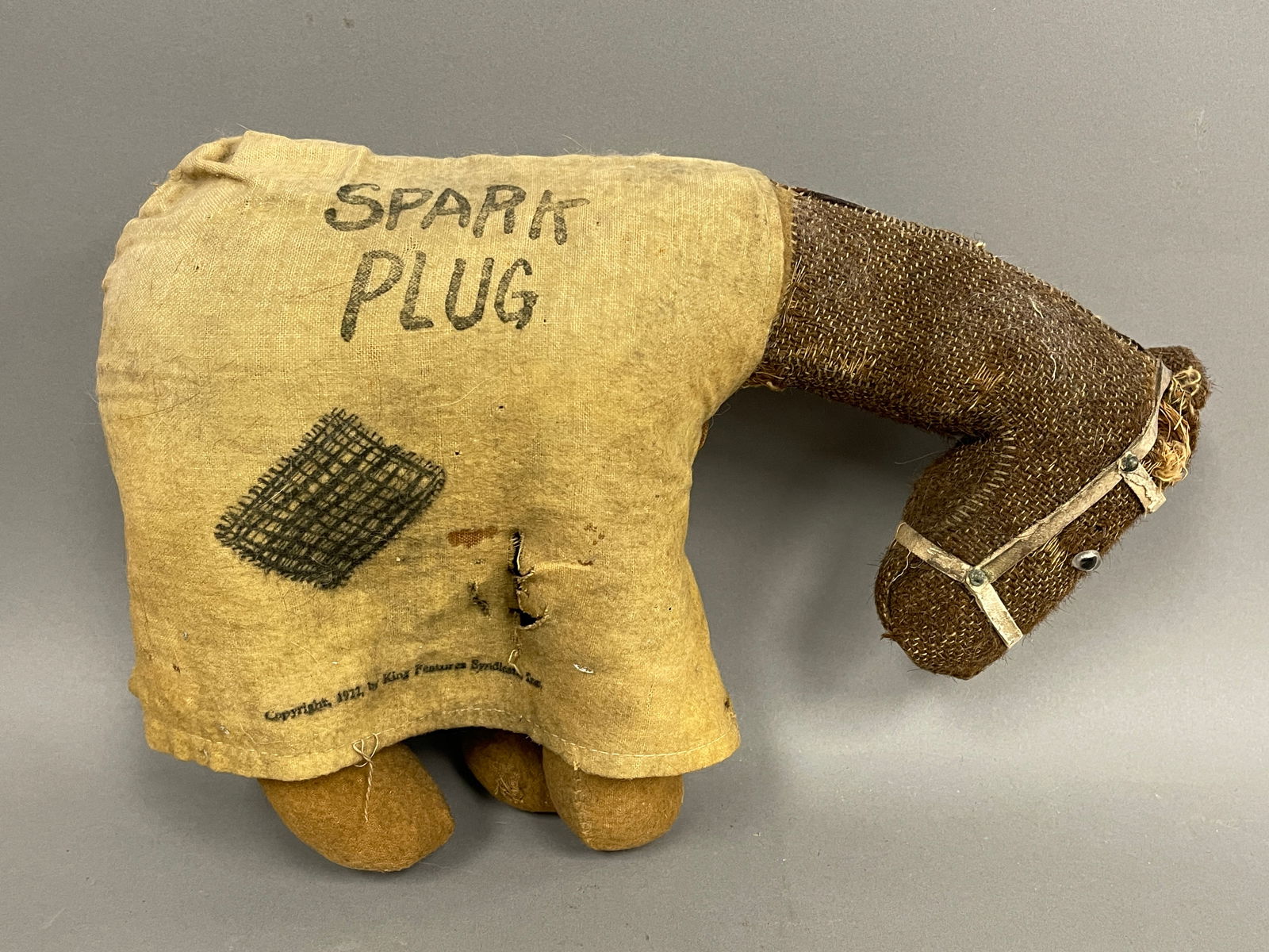 1920 BARNEY GOOGLE , STRAW STUFFED RACEHORSE (1 of 3)
