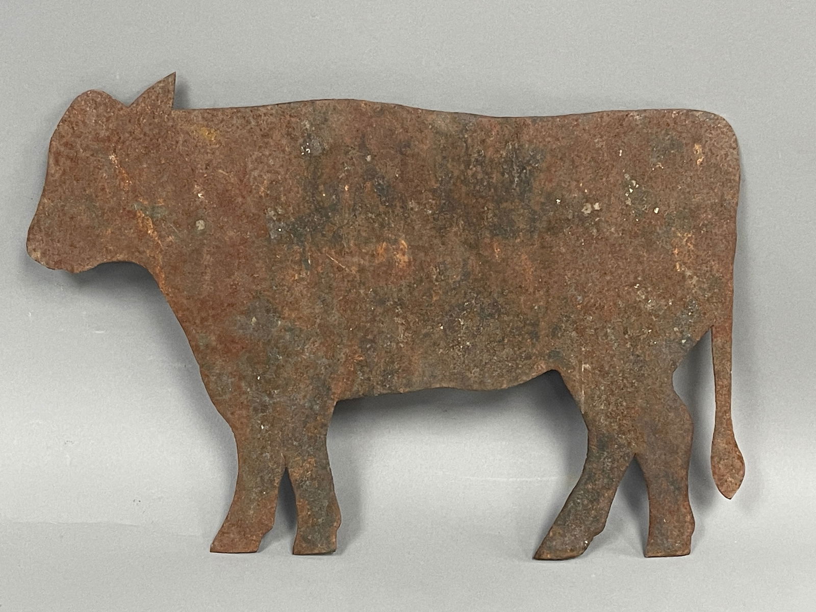 SHEET IRON COW WEATHERVANE , EARLY 20TH C. (1 of 2)