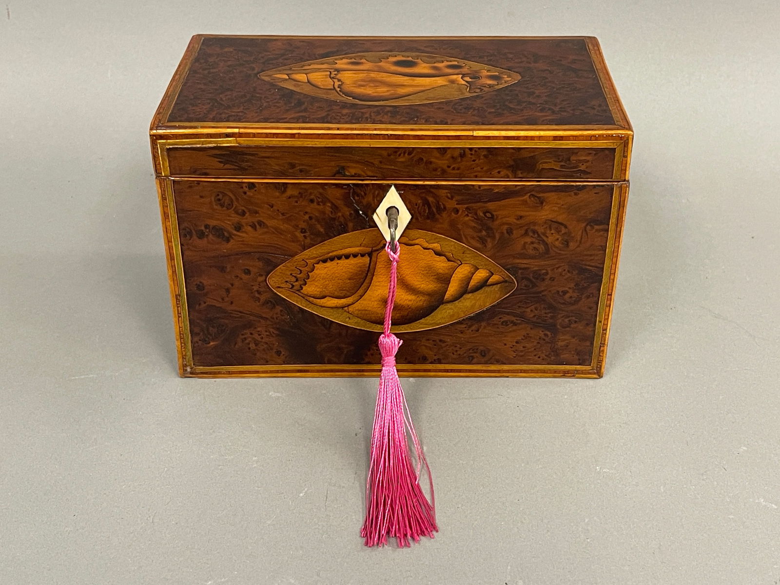 CONCH SHELL INLAID TEA CADDY (1 of 5)