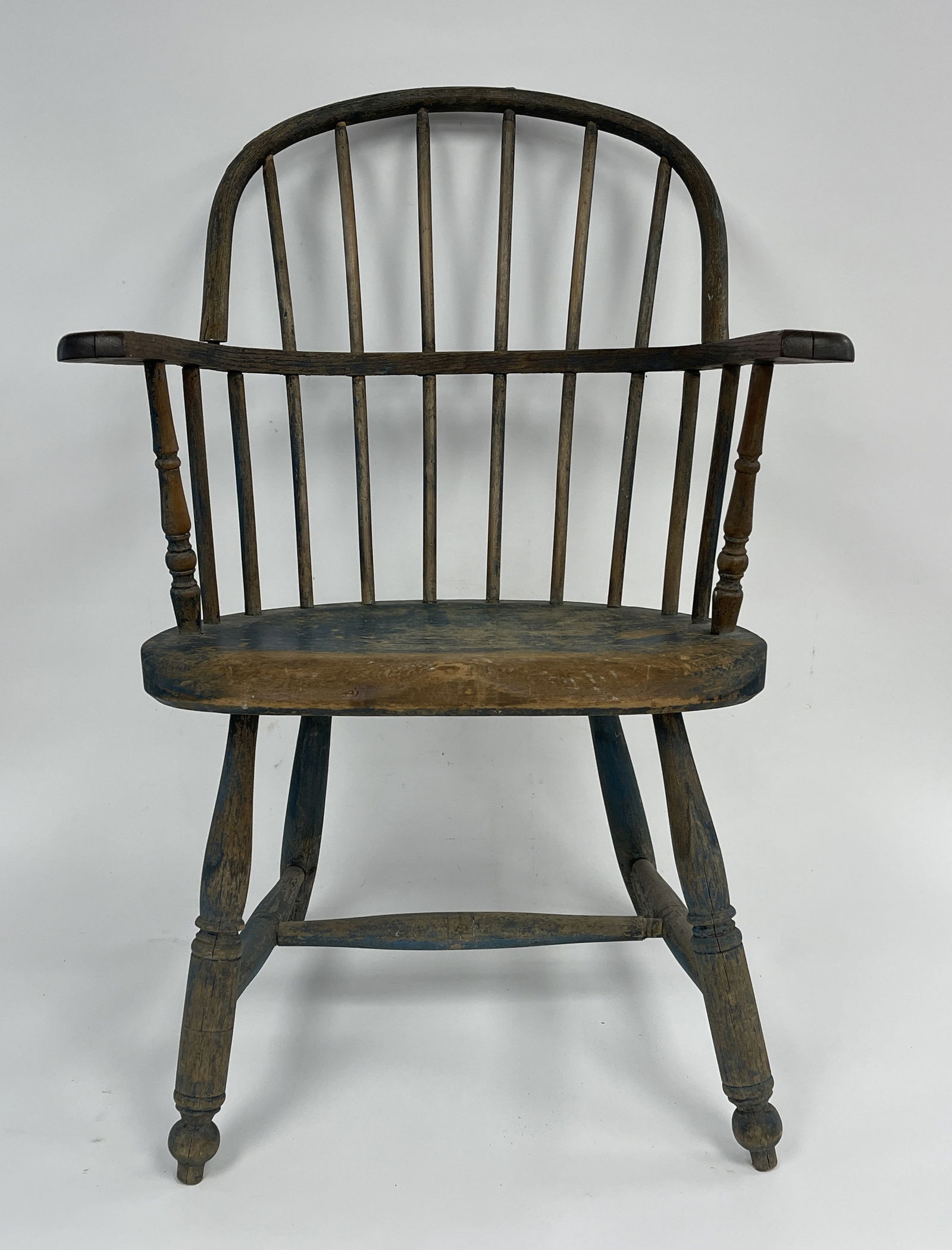 BLUE PAINTED BOW BACK WINDSOR (1 of 4)