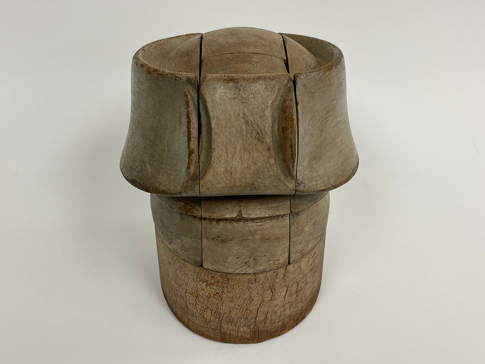 19TH C HAT MOLD ORIGINAL PAINT (1 of 5)