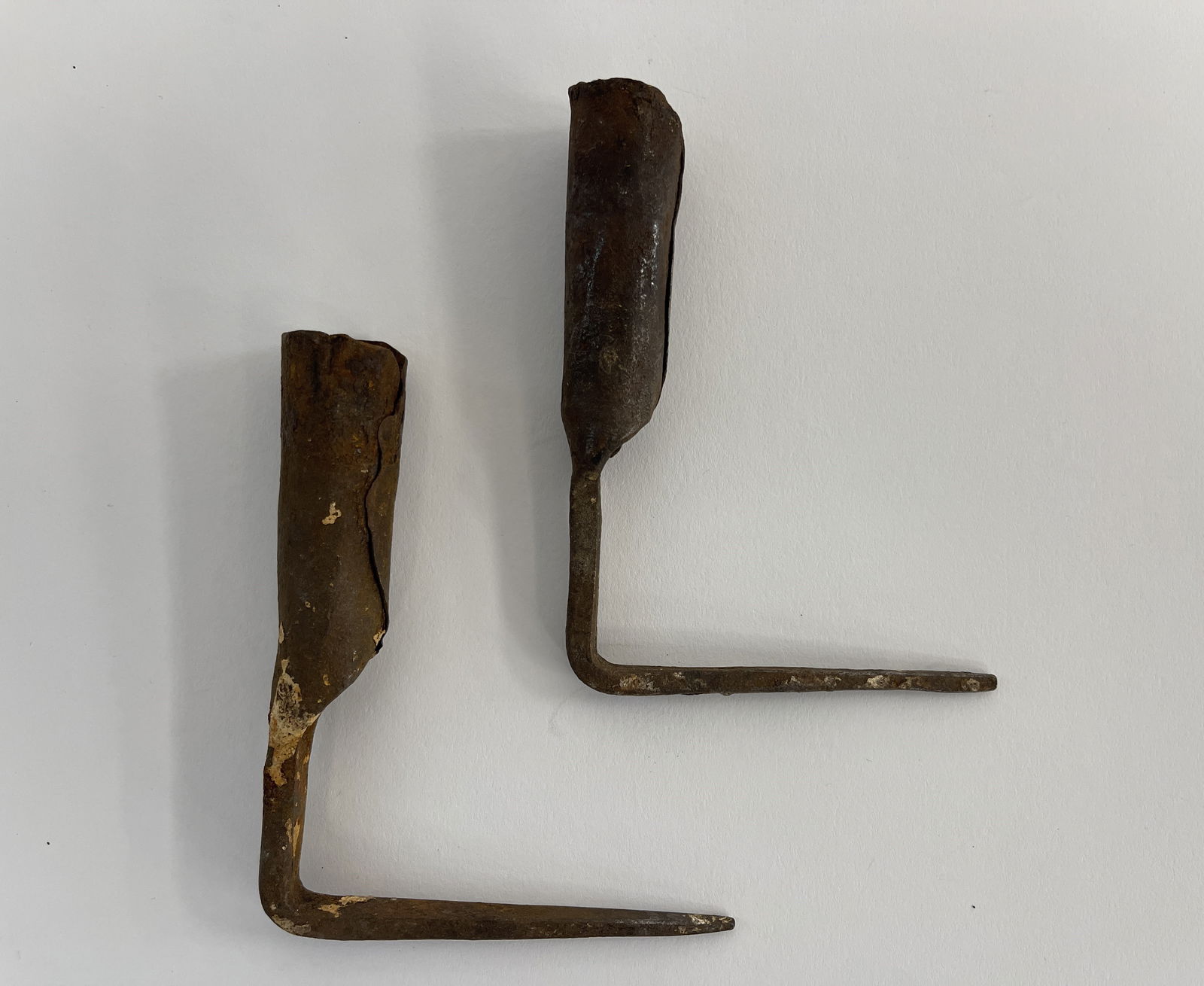 PAIR OF WALL MOUNT  IRON  CANDLE HOLDERS (1 of 2)