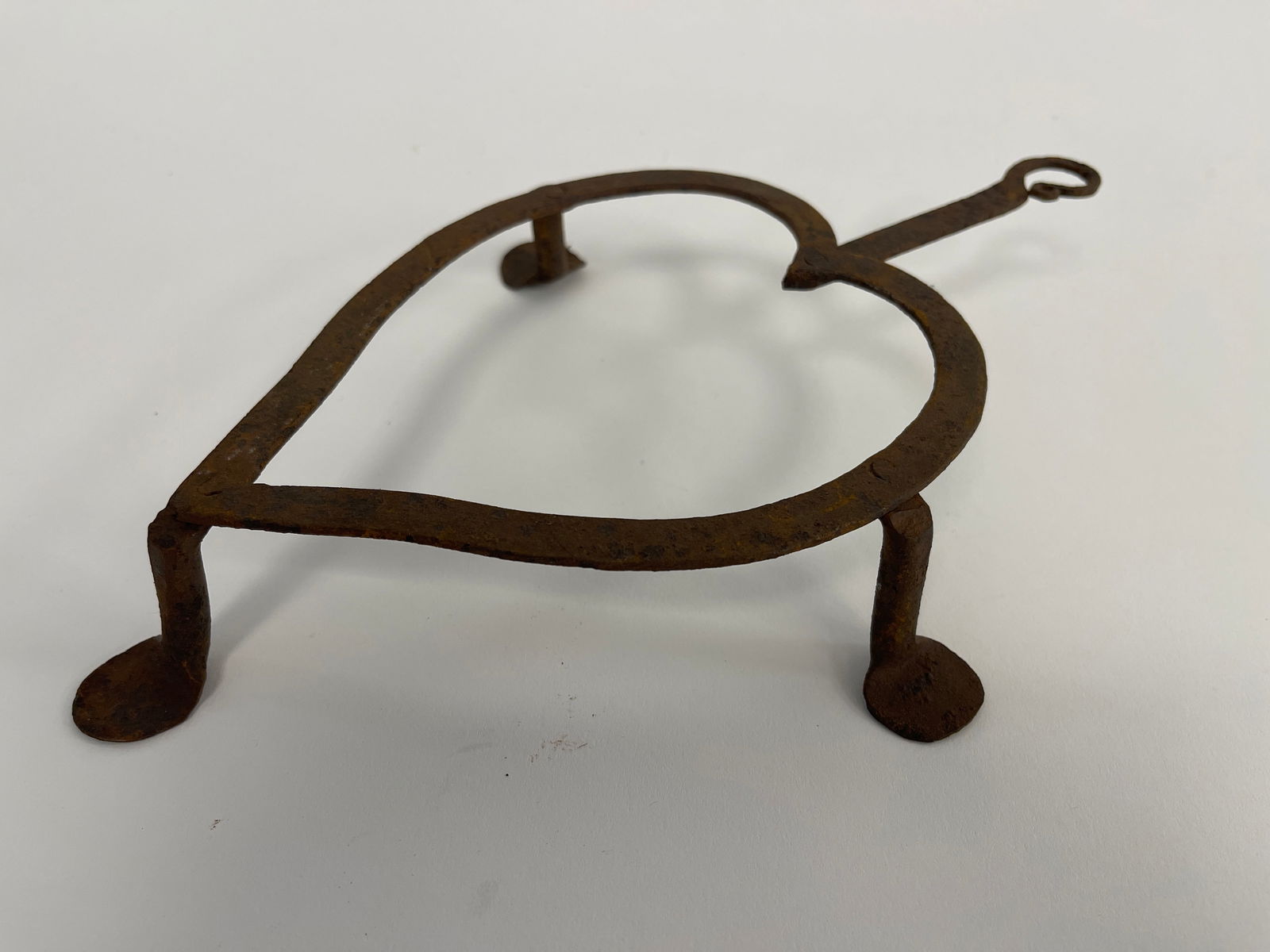 FORGED IRON HEART SHAPED TRIVET FROM A COLLECTION IN PA (1 of 3)
