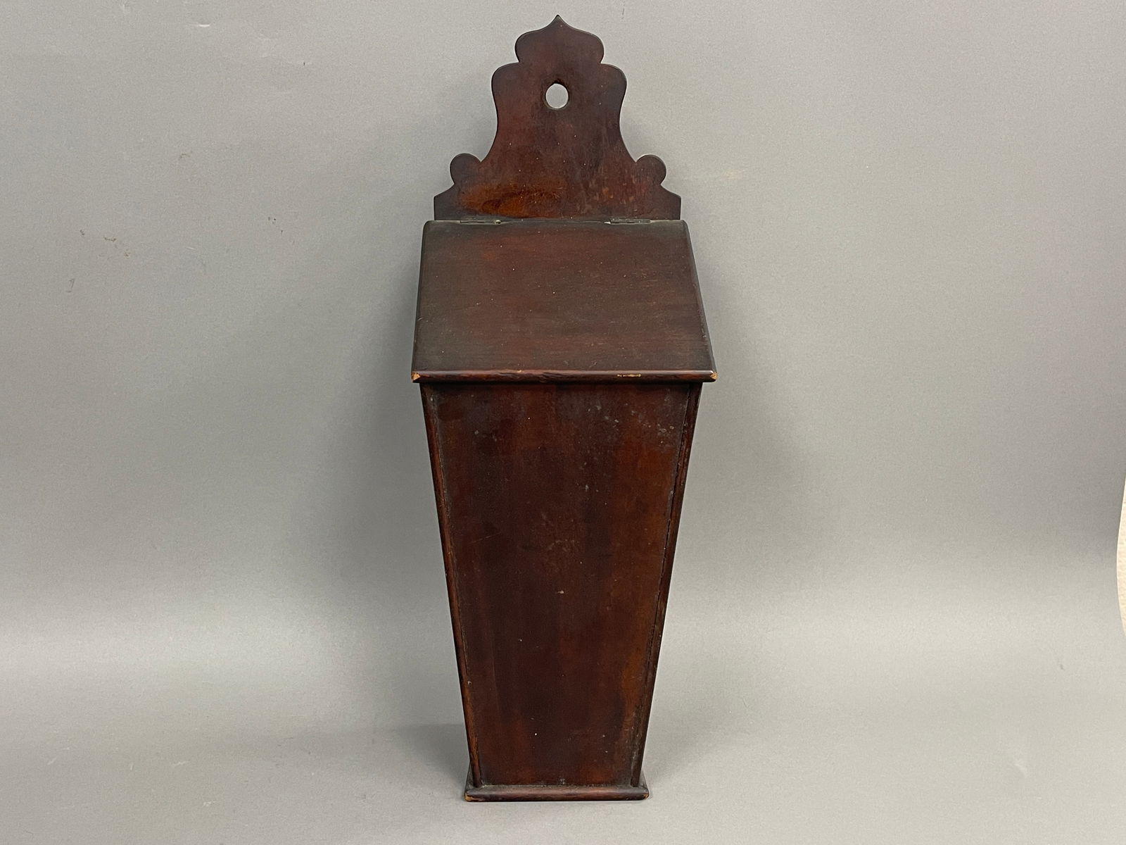 19TH C CARVED WALL BOX LIFT LID (1 of 5)