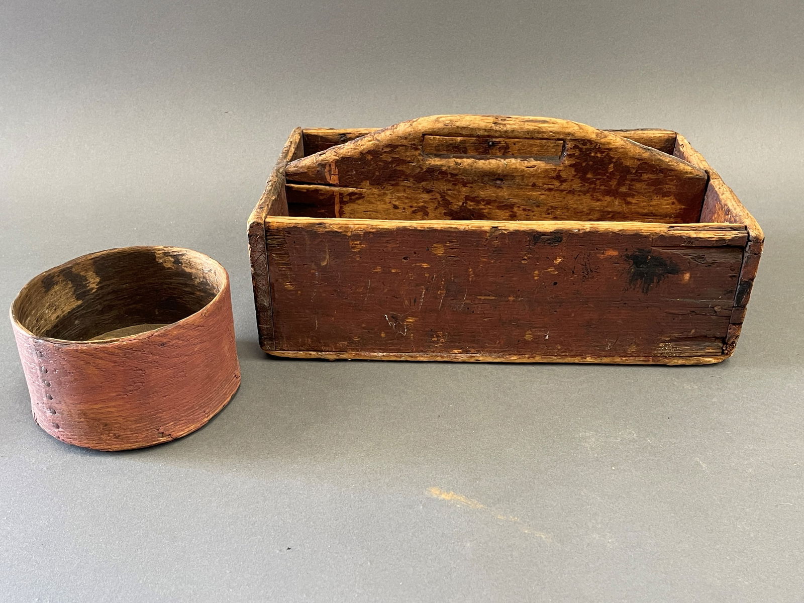 PRIMITIVE PAINTED CARRIER, PAINTED MEASURE (1 of 3)
