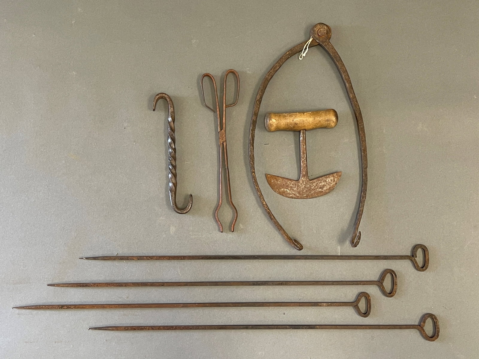 IRON LOT TONGS , SHOVEL,SCRAPER ETC: IRON LOT TONGS , SHOVEL,SCRAPER ETC 21"