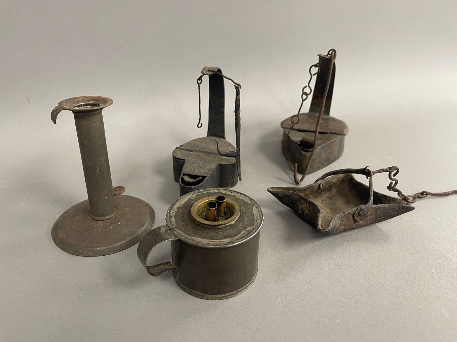 BOX LOT OF EARLY LIGHTING (1 of 3)