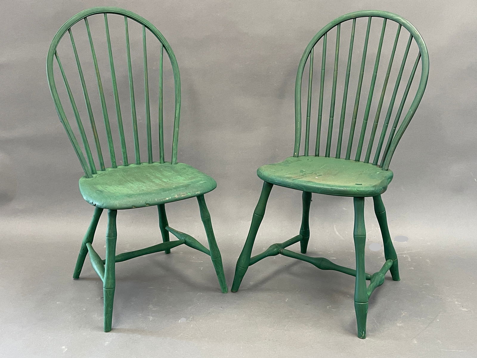 TWO BOWBACK WINDSOR SIDE CHAIRS (1 of 1)