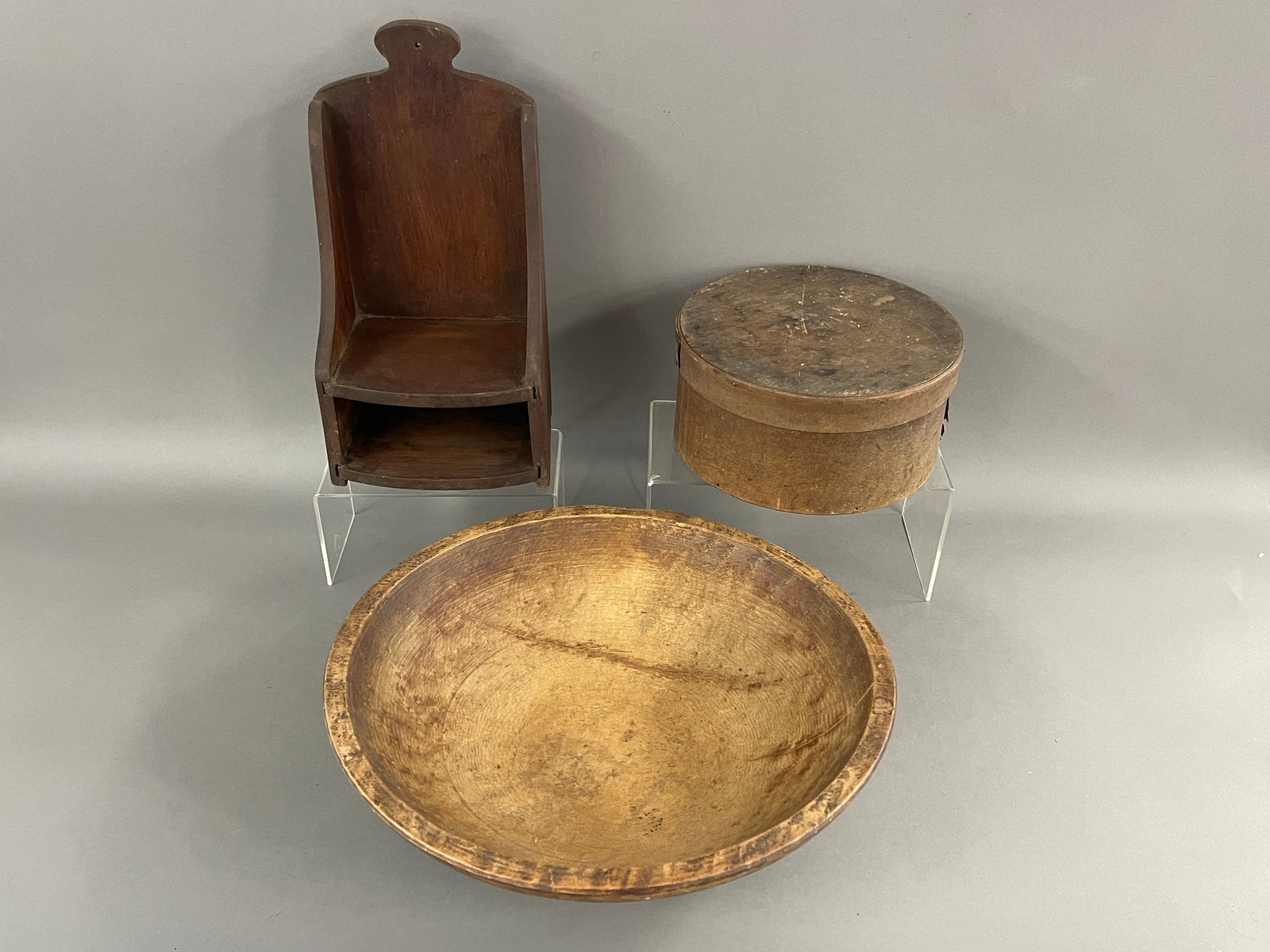 WOODEN BOWL ,PANTRY BOX AND WALL BOX: WOODEN BOWL 15" ,PANTRY BOX 9" AND WALL BOX