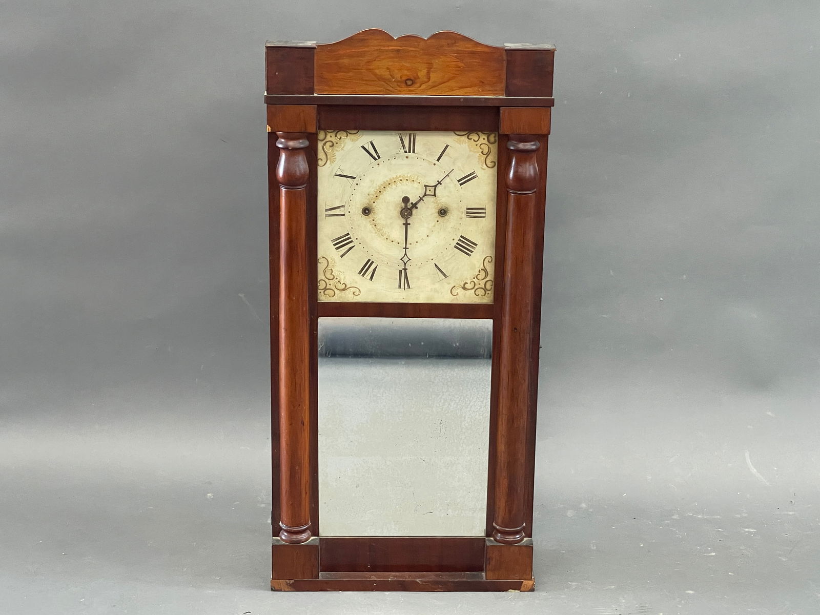 19TH C SHELF CLOCK BY GEORGE MITCHELL (1 of 4)