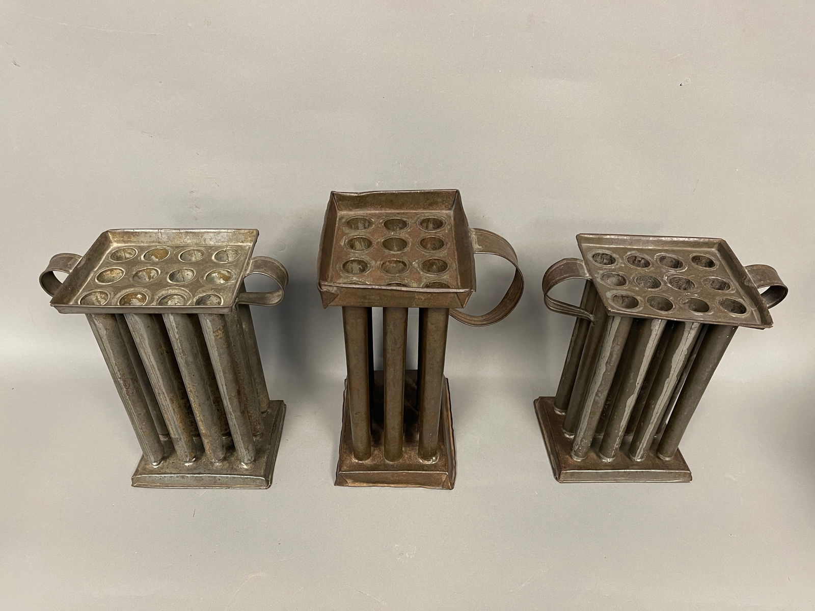 3 TIN CANDLE MOLDS (1 of 3)
