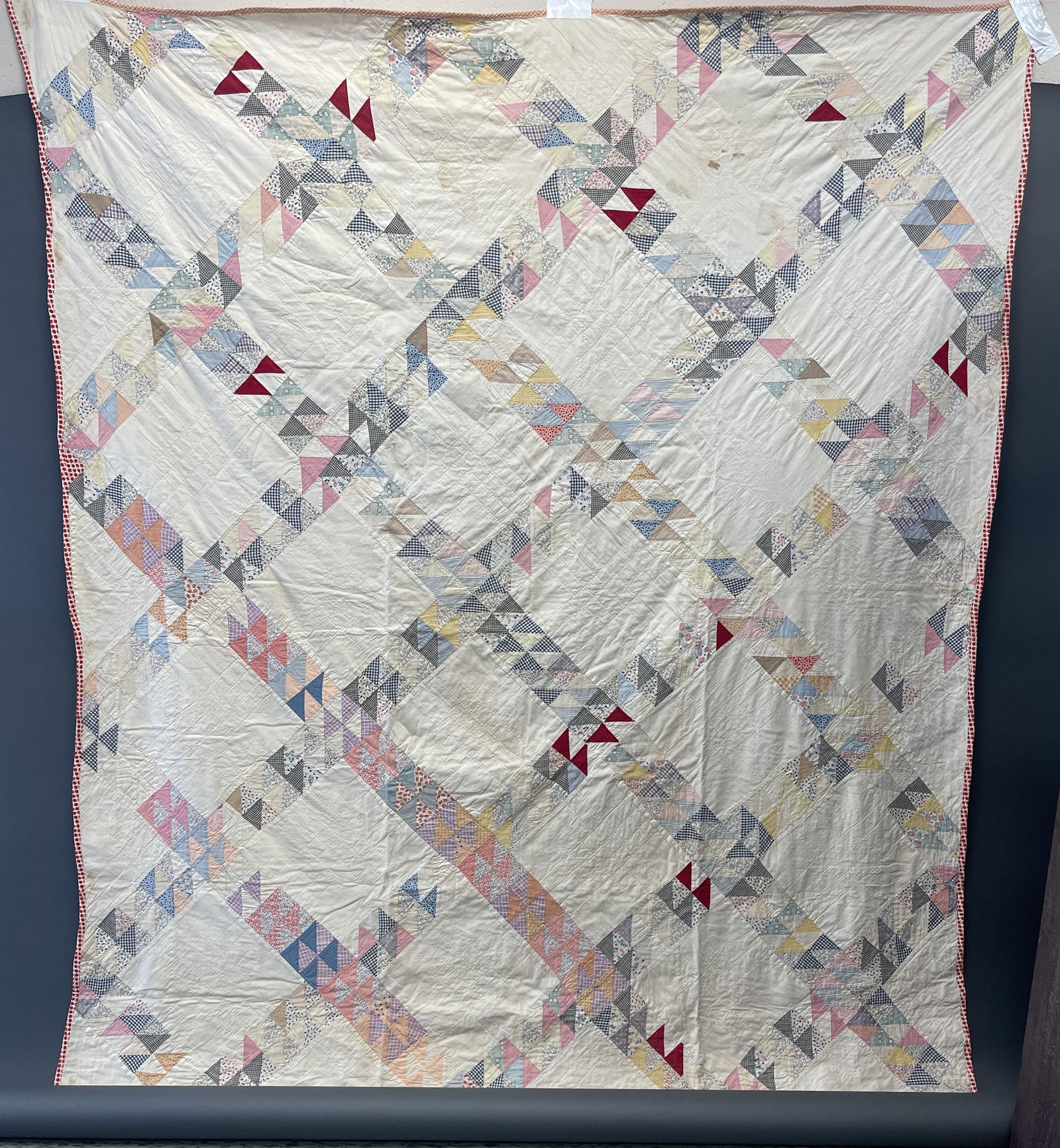 19TH C QUILT TRIANGLES (1 of 3)