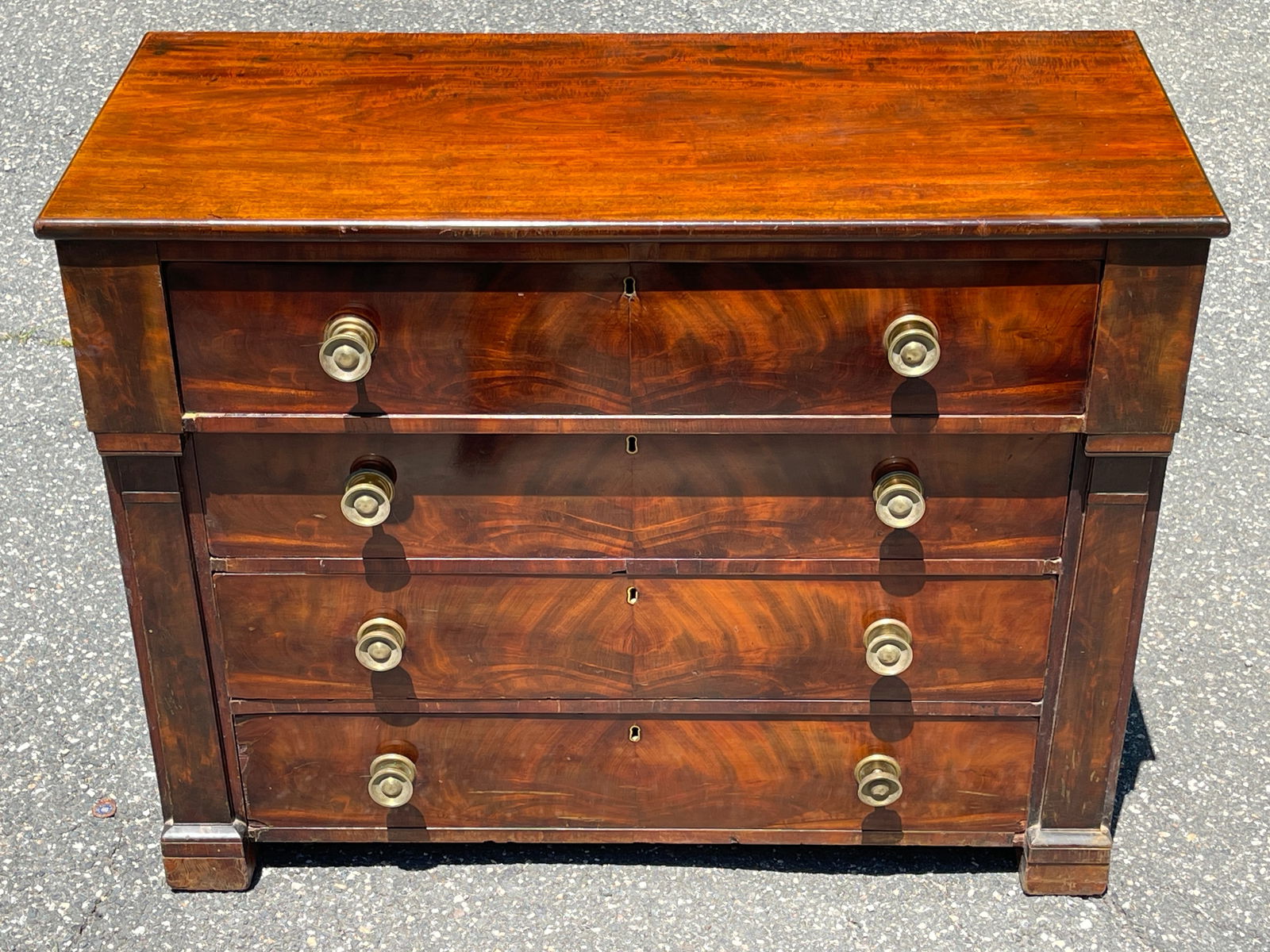 19TH C FRENCH EMPIRE 4 DRAWER CHEST (1 of 3)