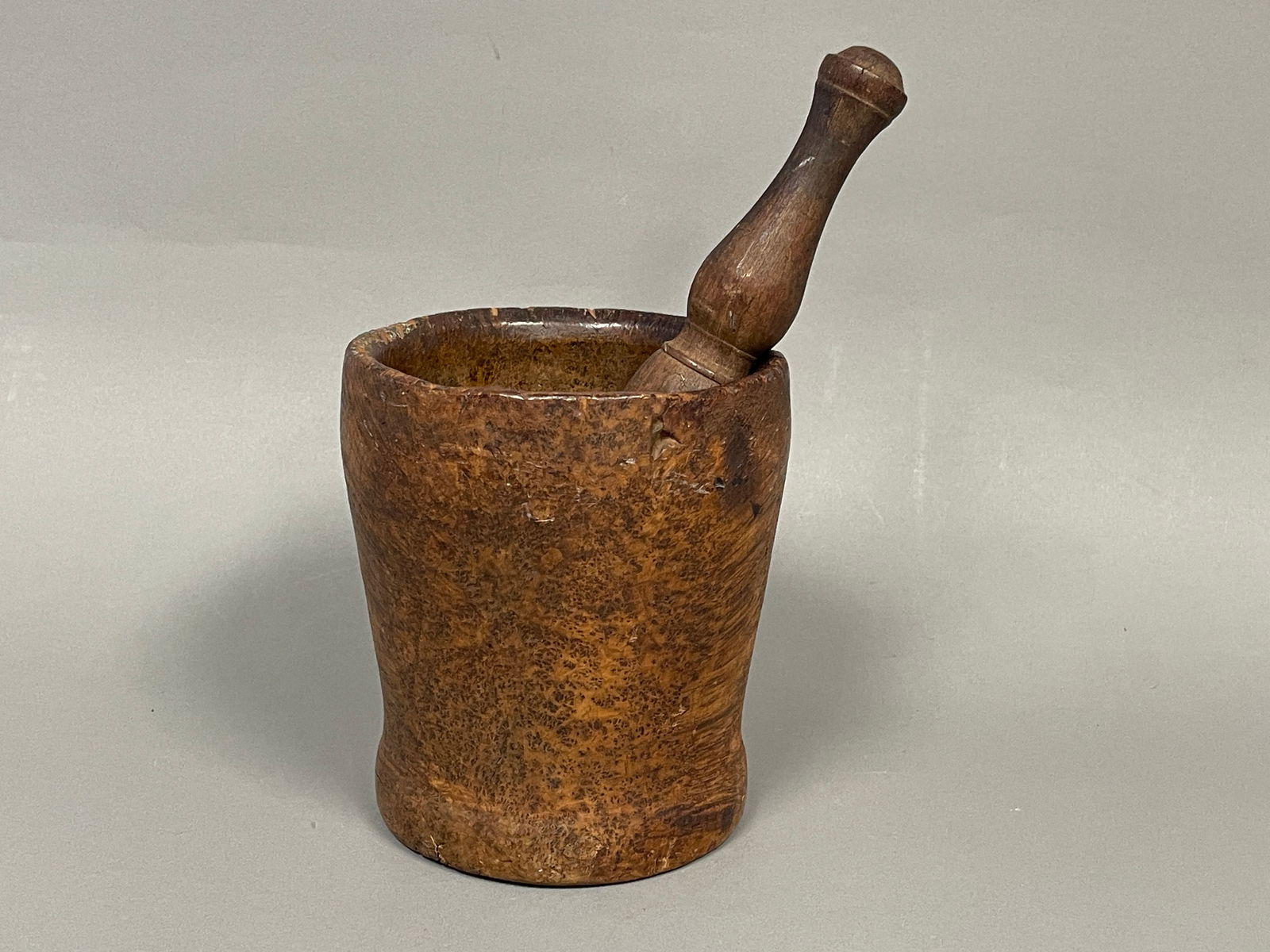 AMERICAN ASH HEWN BURL MORTAR AND PESTLE (1 of 4)
