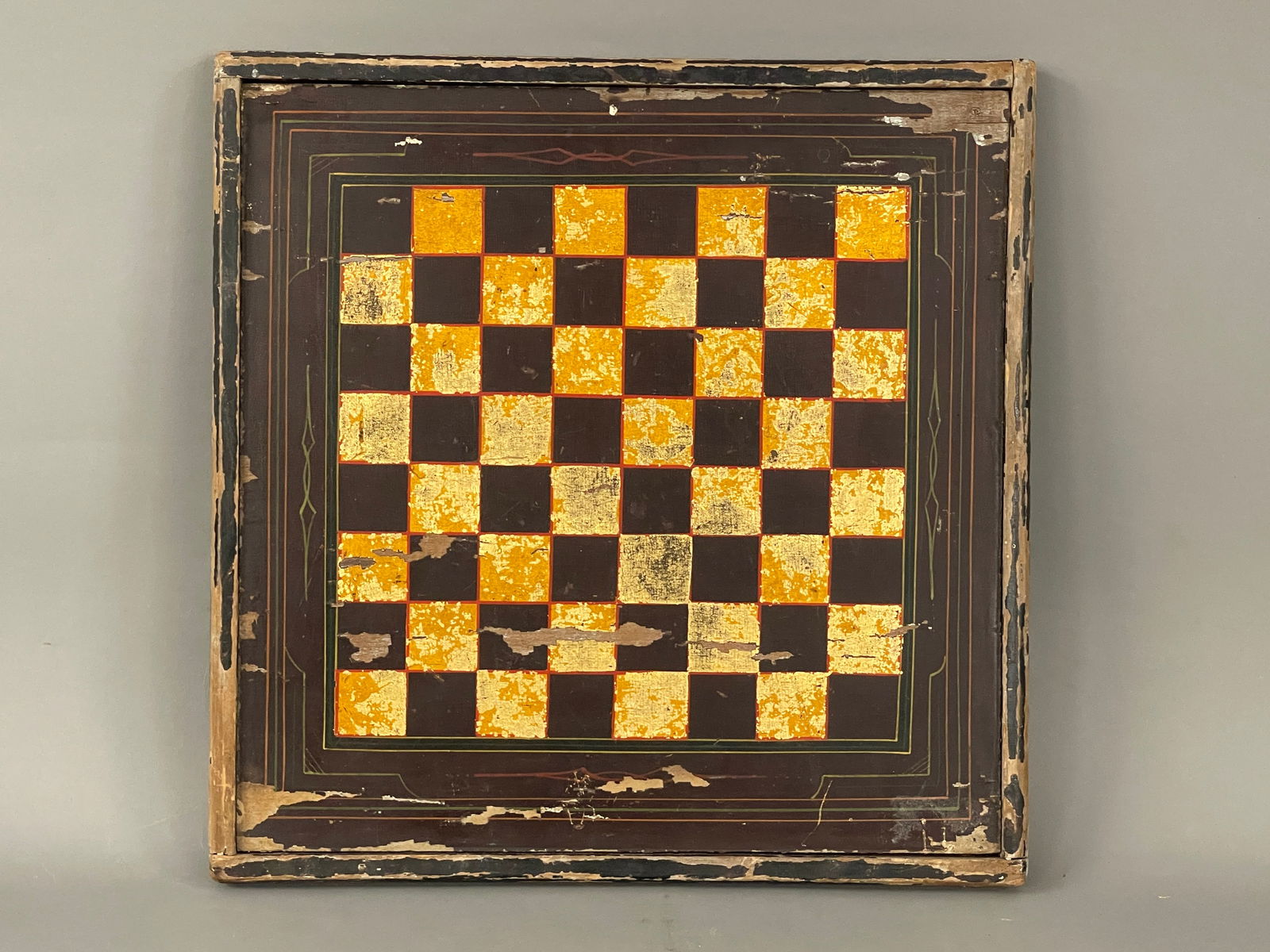 PRIMITIVE PAINTED GAME BOARD (1 of 3)