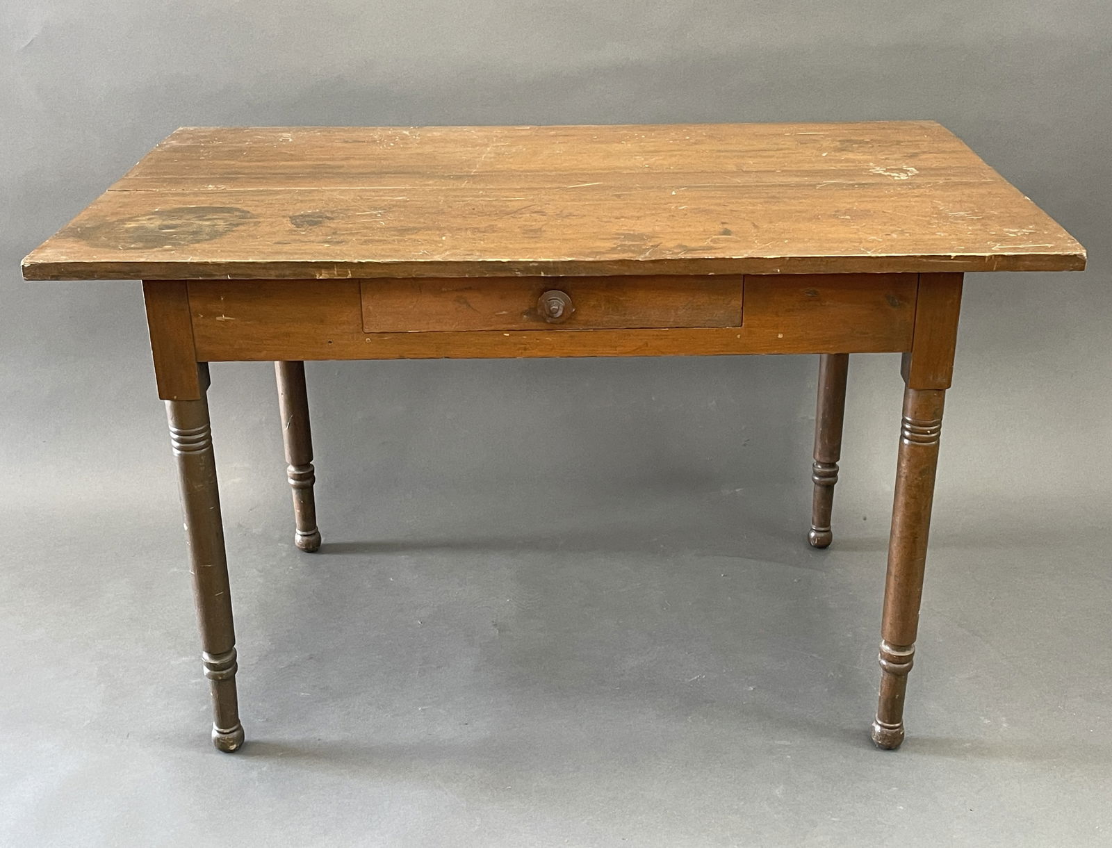 19TH C COUNTRY PINE FEDERAL TABLE (1 of 5)
