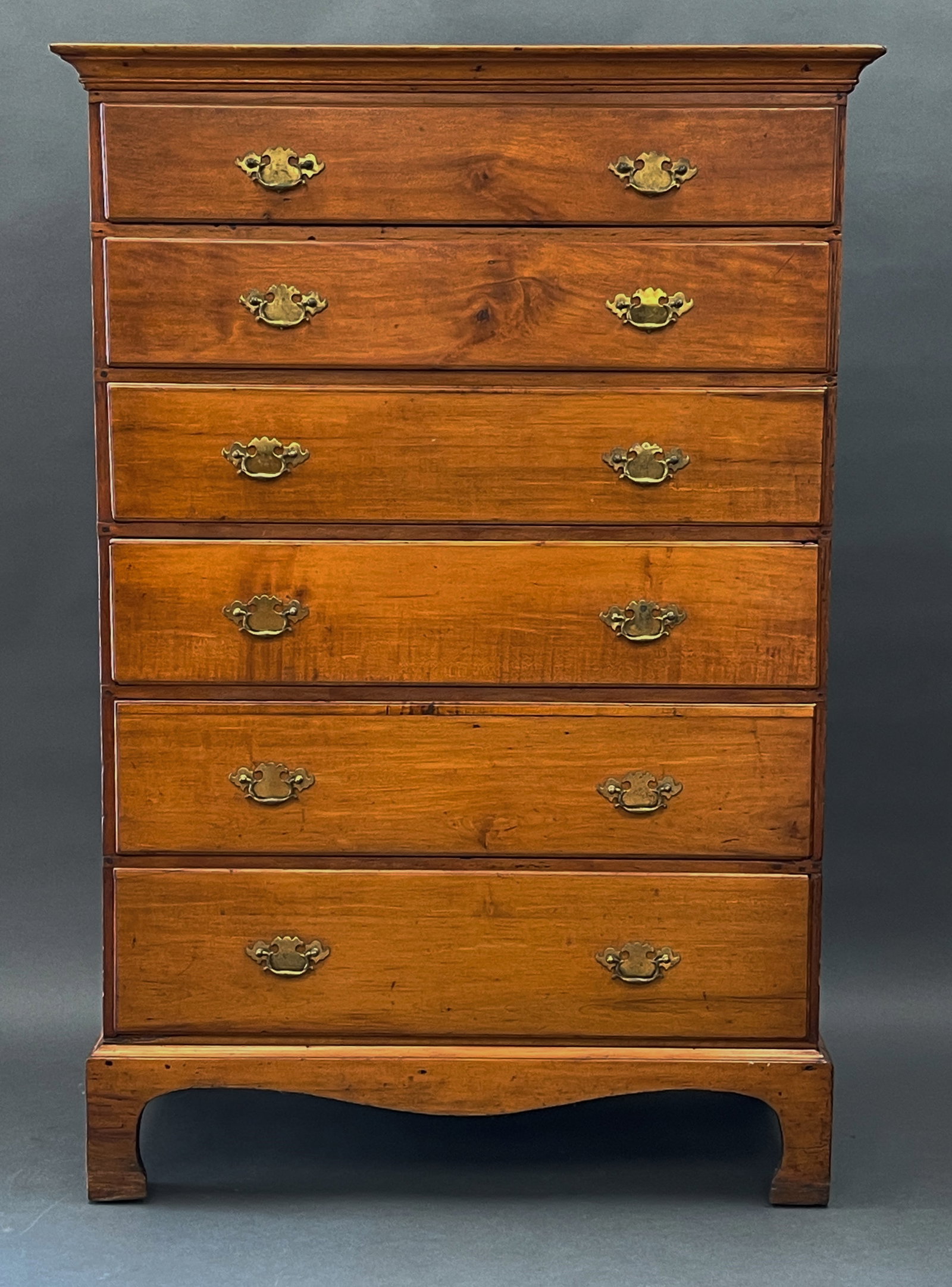 6 DRAWER CHIPPENDALE CHEST APPLEWOOD DRAWER FRONTS HARD PINE: 6 DRAWER CHIPPENDALE CHEST APPLEWOOD DRAWER FRONTS HARD PINE,35 x 19 x 57