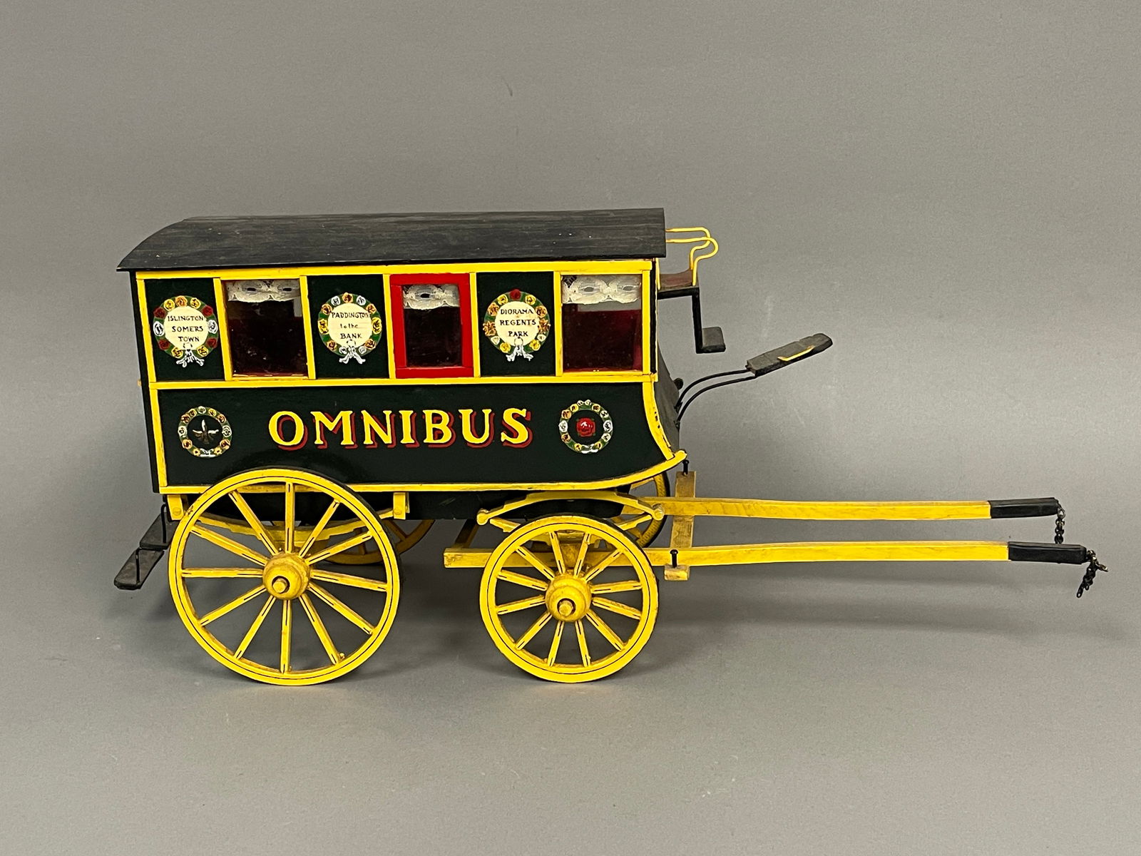 OMNI BUS PULL TOY WAGON HIGHLY DECORATED (1 of 4)