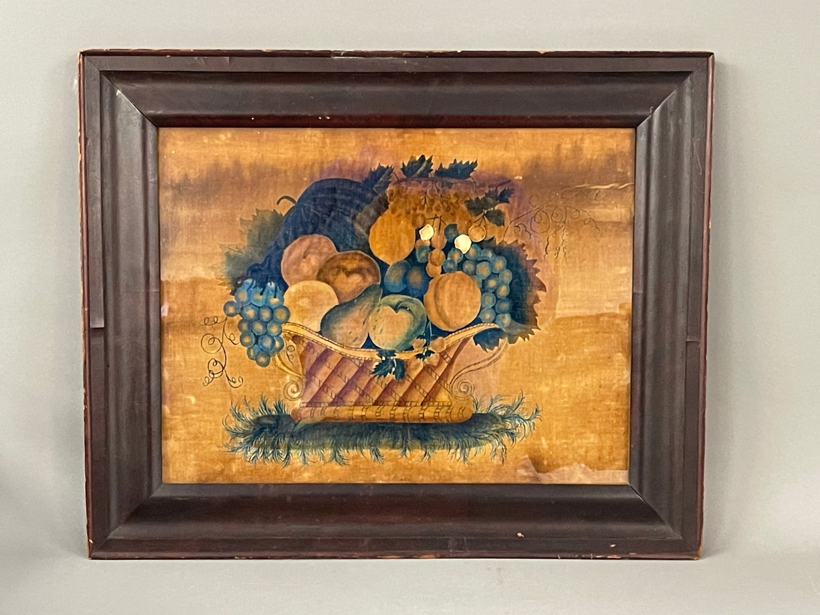 EARLY THEOREM ON SILK OF A FRUIT BASKET: EARLY THEOREM ON SILK OF A FRUIT BASKET 23" X 19"