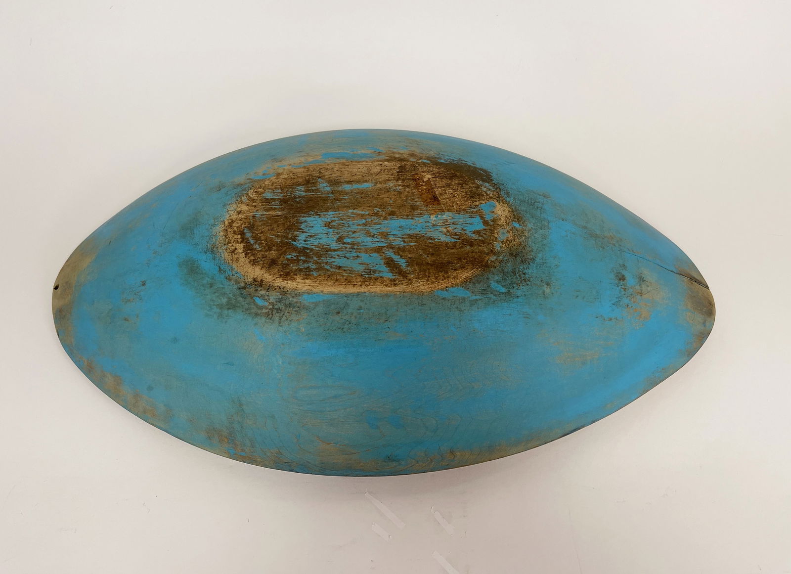 19TH C BLUE PAINTED BOWL (1 of 3)