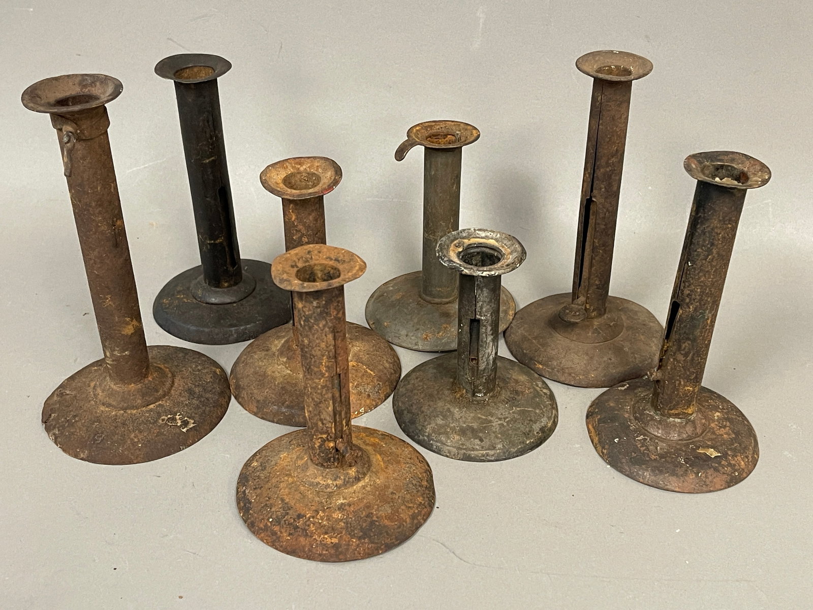 GROUPING OF EIGHT MISC CANDLESTICKS (1 of 2)