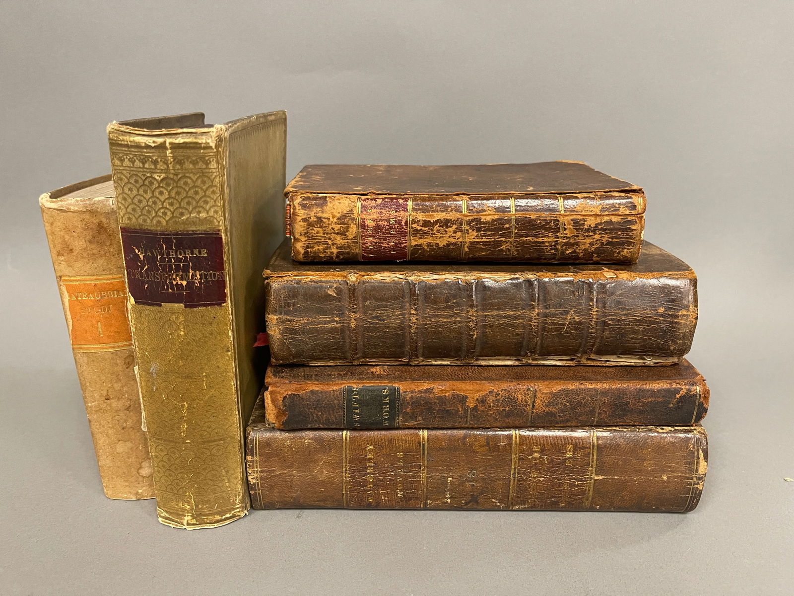 GROUPING OF LEATHER BOOKS (1 of 3)