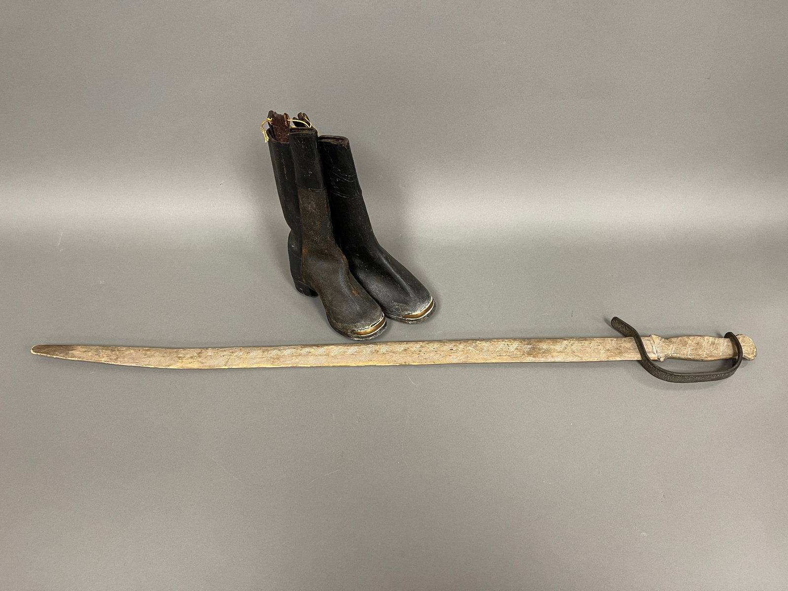 CHILD BOOTS, TOY WOODEN SWORD (1 of 4)