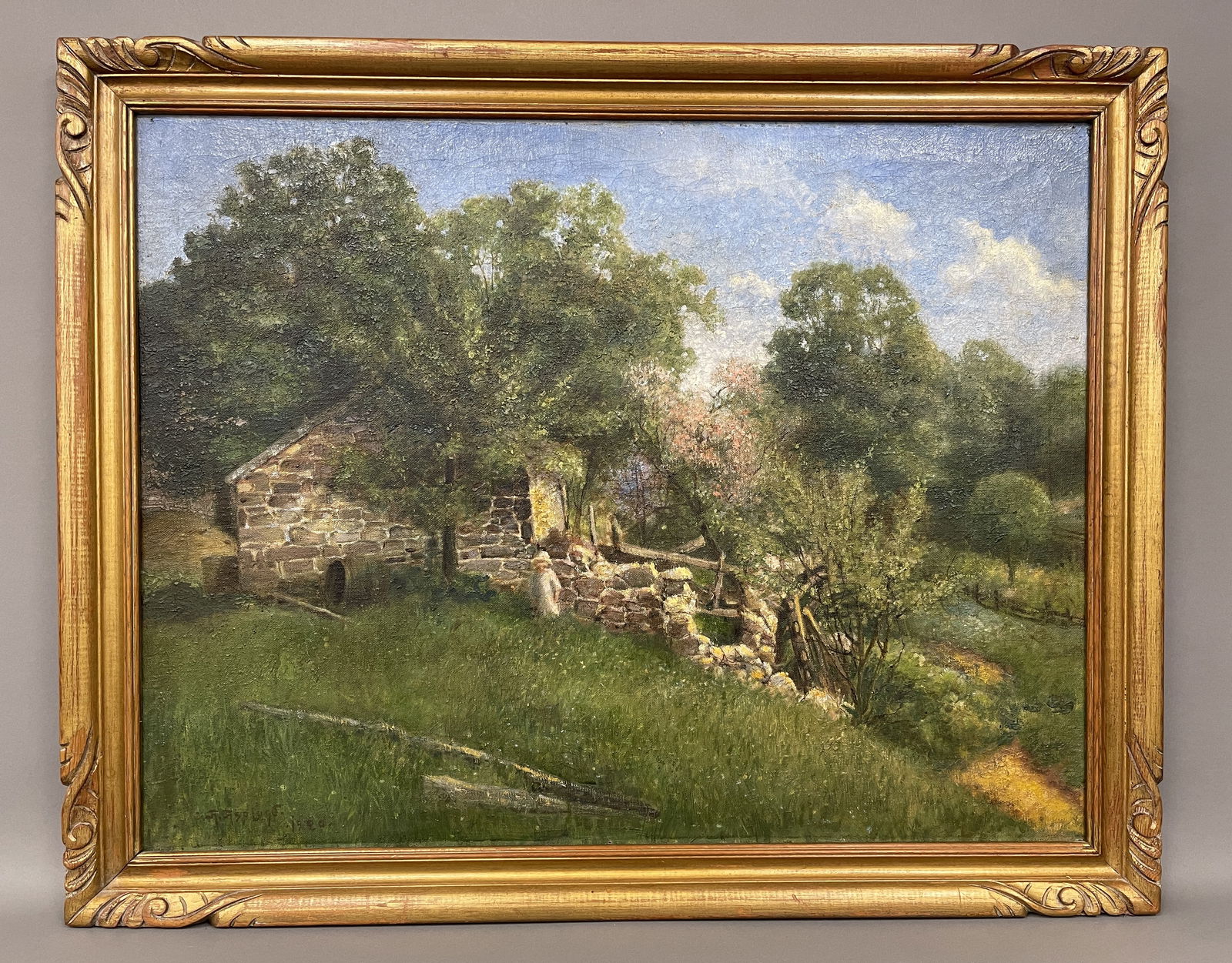 LARGE IMPRESSIONIST O/C SIGNED (1 of 5)