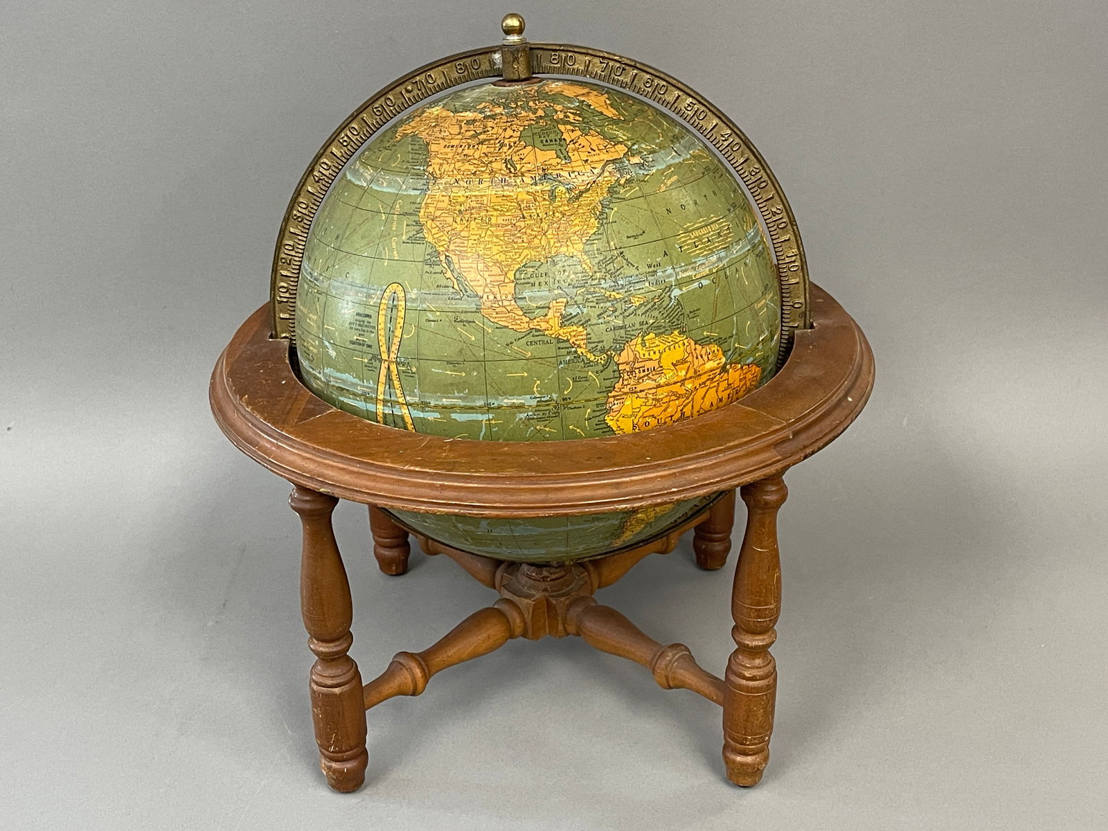 EARLY TABLETOP GLOBE ON STAND (1 of 4)