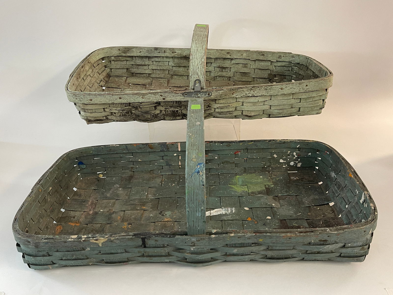 TWO 19TH C PAINTED BASKETS (1 of 5)