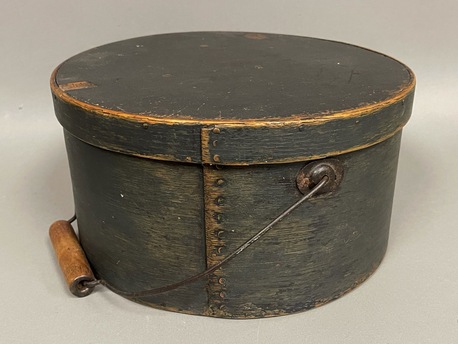 19TH C BLUE PAINTED PANTRY BOX (1 of 4)