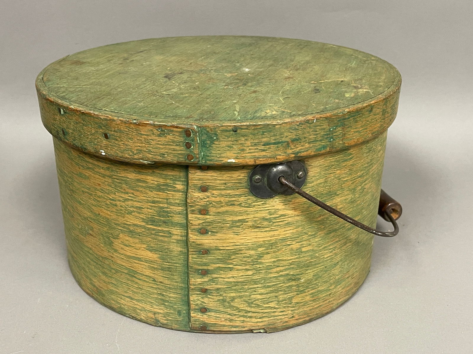 19TH C GREEN PAINTED PANTRY BOX (1 of 5)