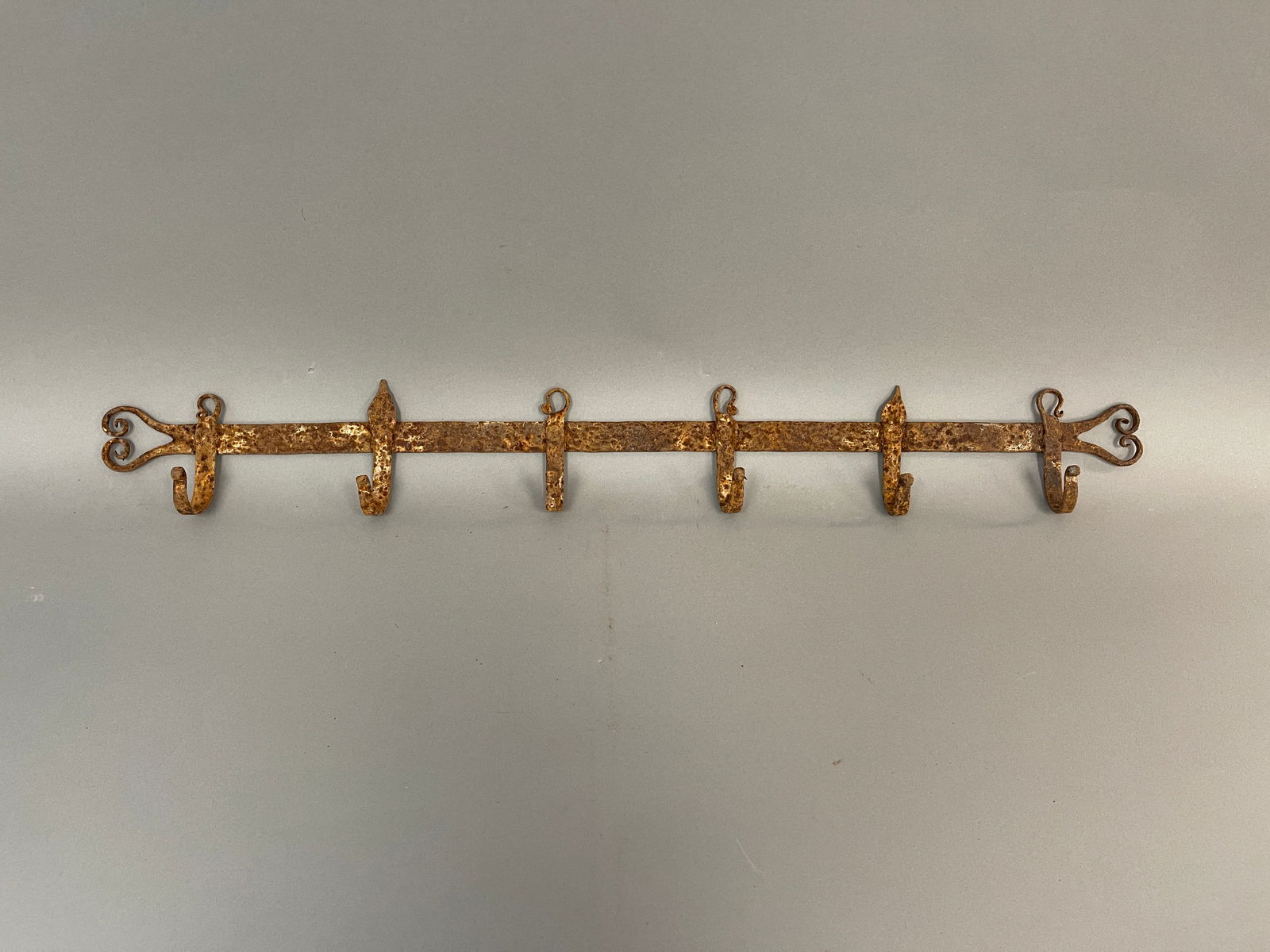 HAND FORGED DECORATIVE IRON IMPLEMENT RACK (1 of 4)