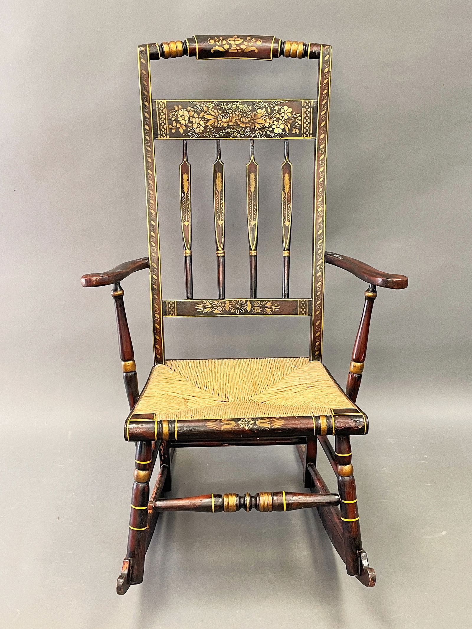 ANTIQUE STENCILED ROCKER (1 of 4)