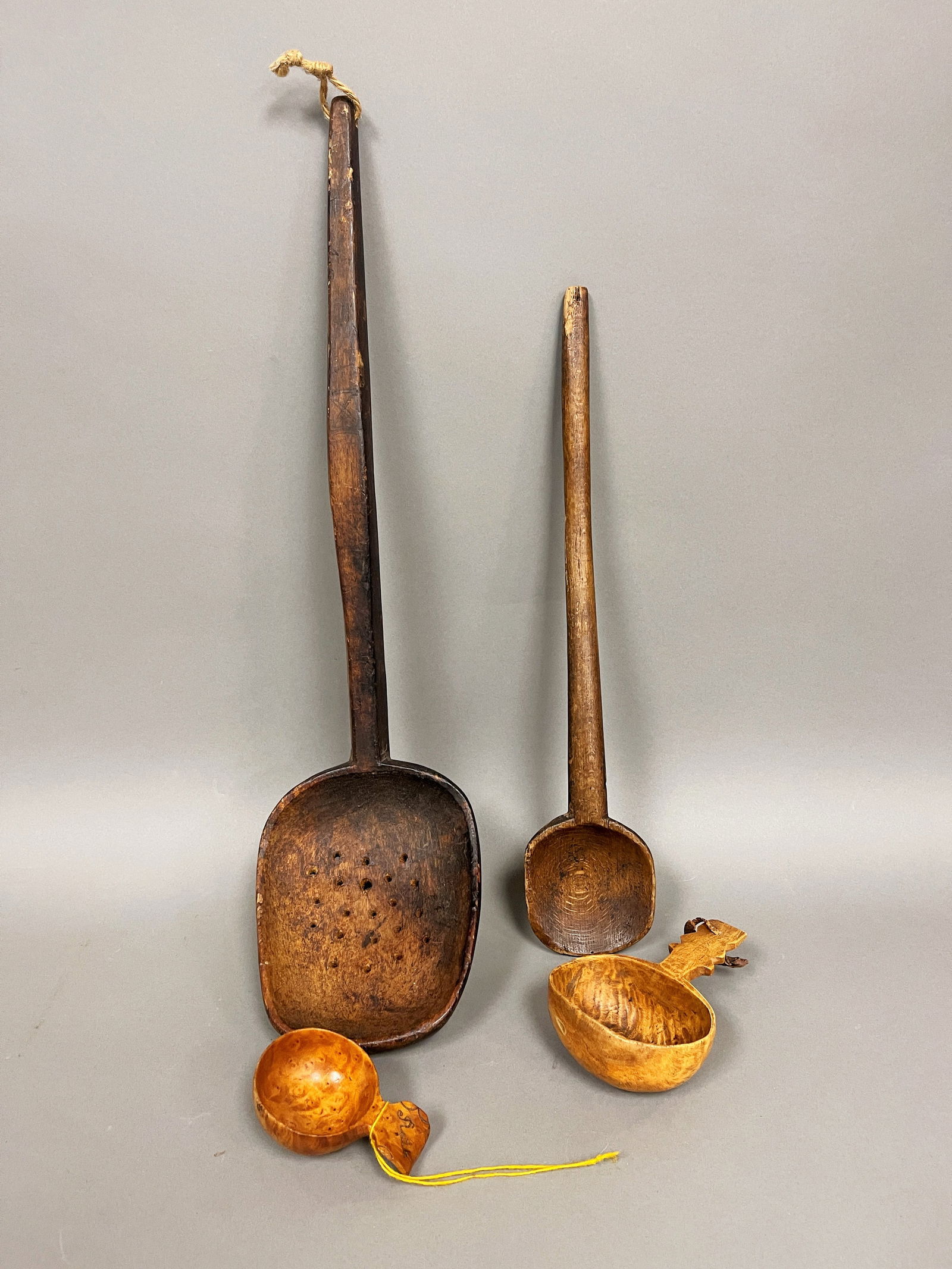 GROUPING OF EARLY WOODENWARE (1 of 3)