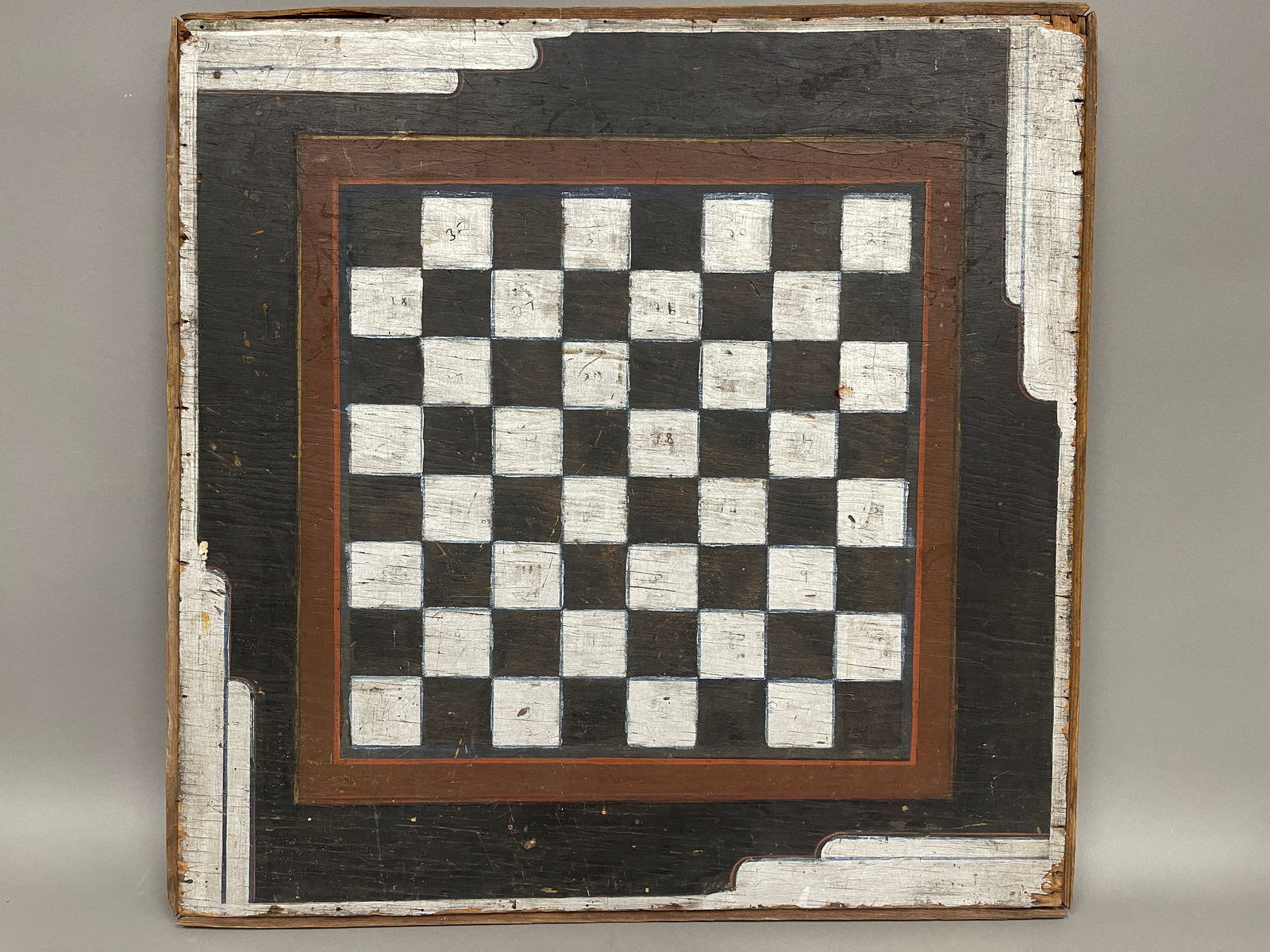 FOLK ART PAINTED CHECKERBOARD (1 of 2)