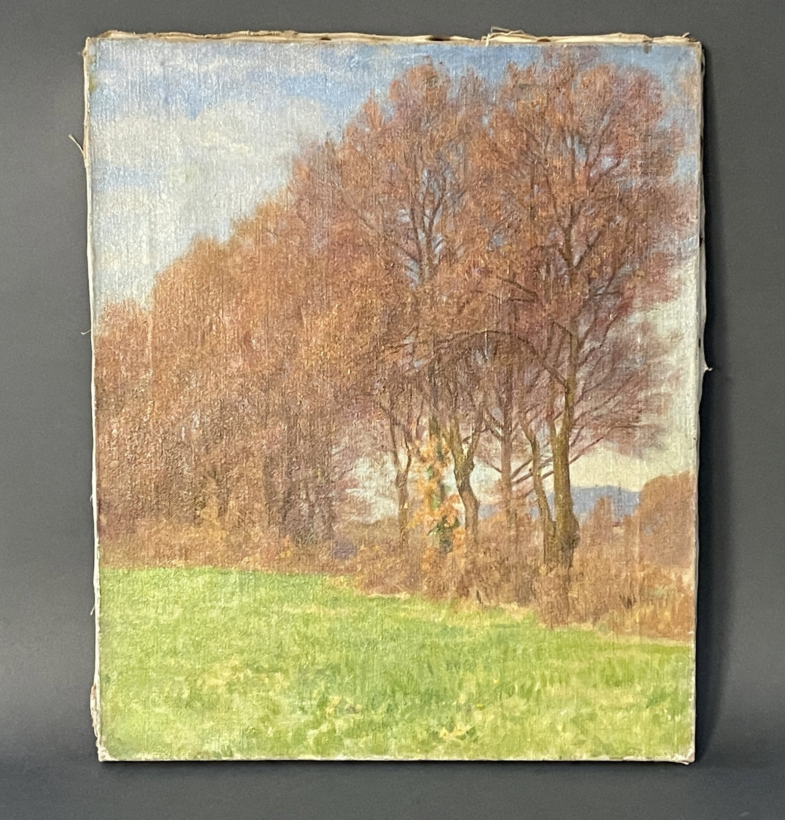 O/C PAINTING OF AN AUTUMN FOREST: O/C PAINTING OF AN AUTUMN FOREST 18 X 22