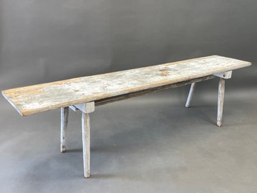19TH C PRIMITIVE BUCKET BENCH