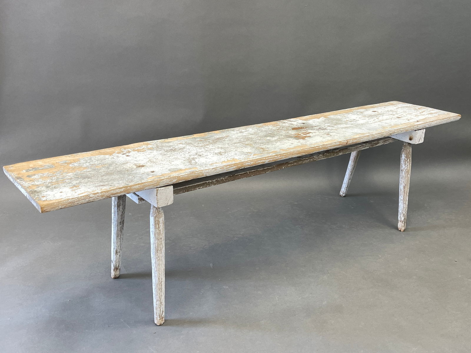 19TH C PRIMITIVE BUCKET BENCH (1 of 3)