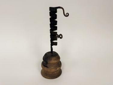 TWISTED IRON CANDLESTICK