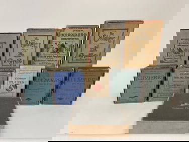 10 EARLY PHOTOGRAPHIC PLATE BOXES