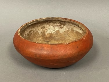AMERICAN 19TH C SMALL BOWL IN ORIGINAL RED PAINT