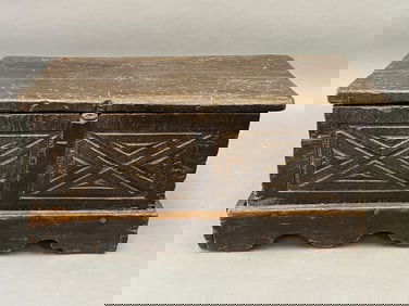 EARLY PRIMITIVE CHILD'S BLANKET CHEST