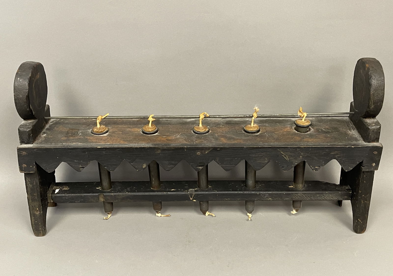 18TH C CARVED CANDLE MOLD (1 of 5)