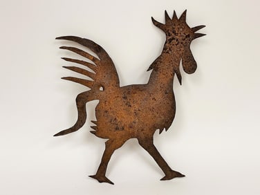 EARLY IRON ROOSTER WEATHERVANE