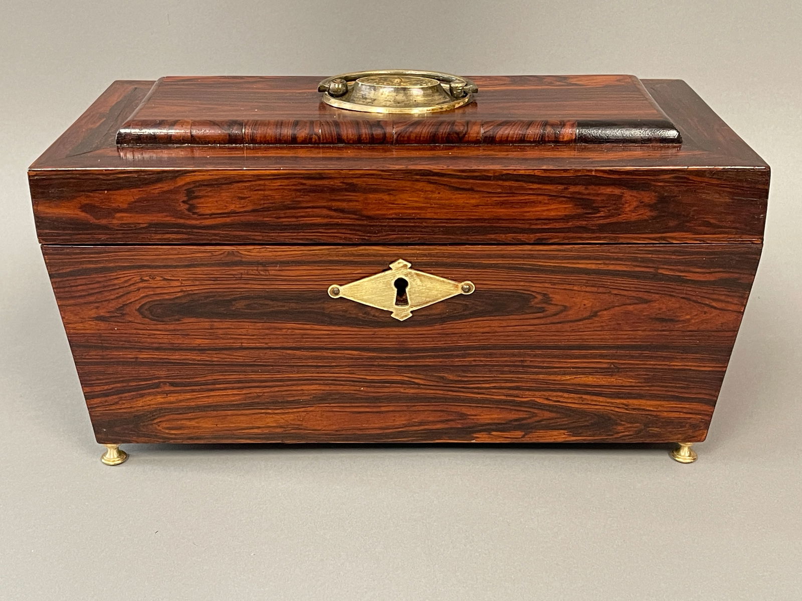 EARLY ROSEWOOD TEA CADDY (1 of 6)