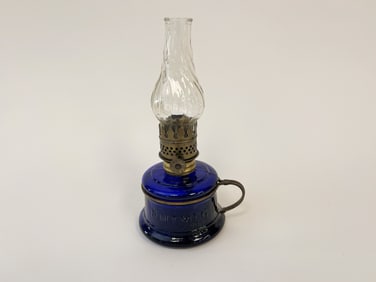 COBALT COLOR GLASS MINI LAMP