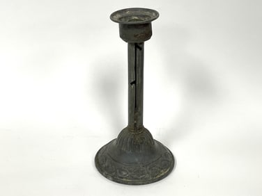 EARLY PEWTER CANDLESTICK