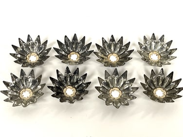 RARE SET 8 CANDELABRA DRIP PAN INSERT