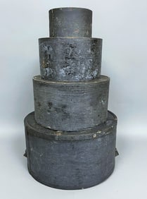 SET OF 4 19TH C. GRADUATED WOODEN MEASURES